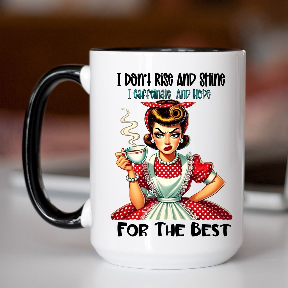 Coffee‎ Mug, I Caffeinate And Hope For The Best Coffee Mug, Funny Coffee Cup